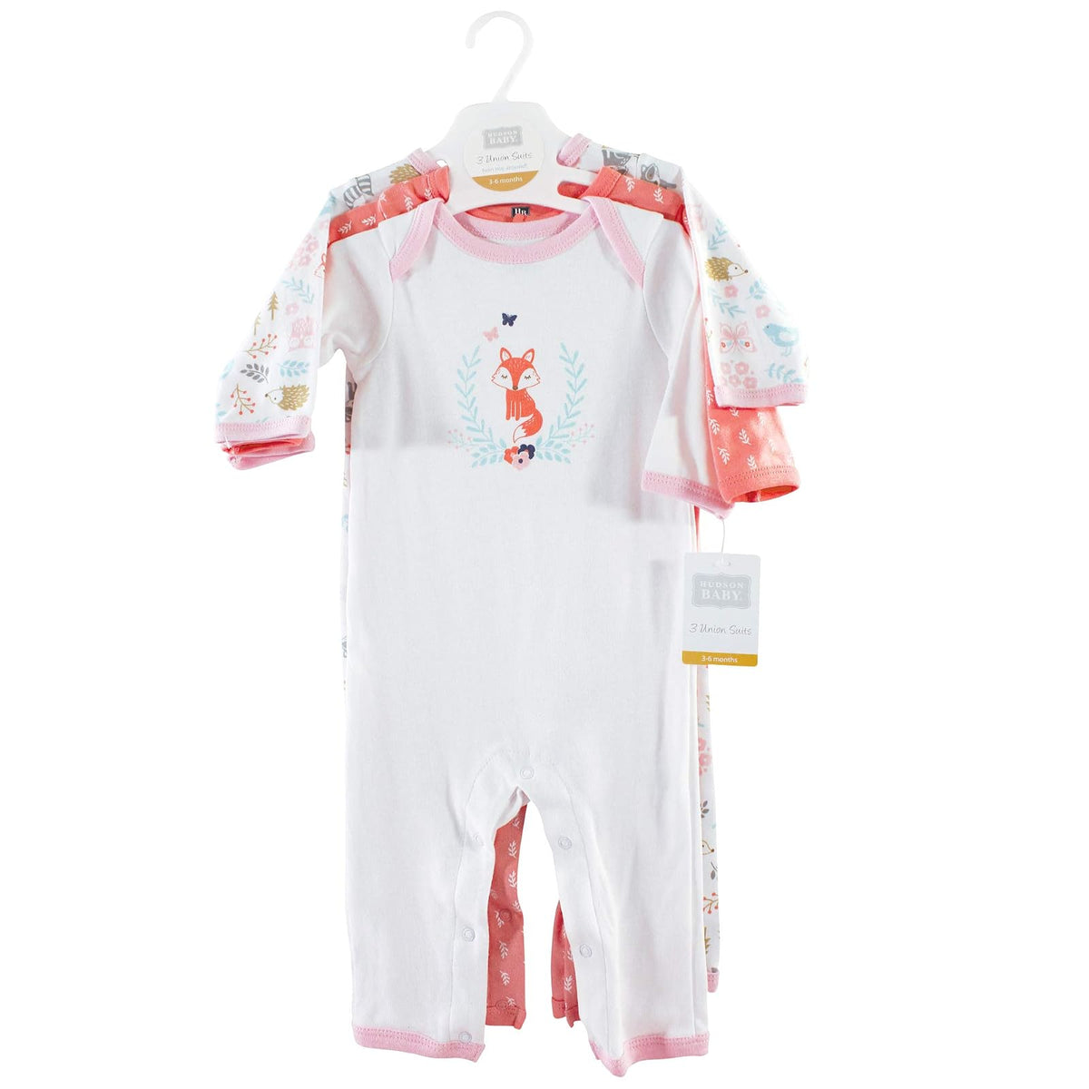 Hudson Baby - Traje de algodón para bebé, paquete de 3
