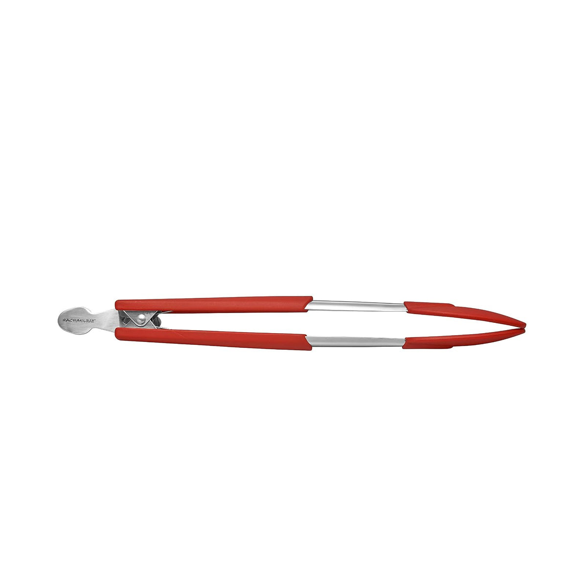 Rachael Ray Lil' Huggers - Pinzas de cocina con bloqueo perezoso para lavaplatos, herramientas para servir ensaladas, multiusos, 2 piezas, rojo