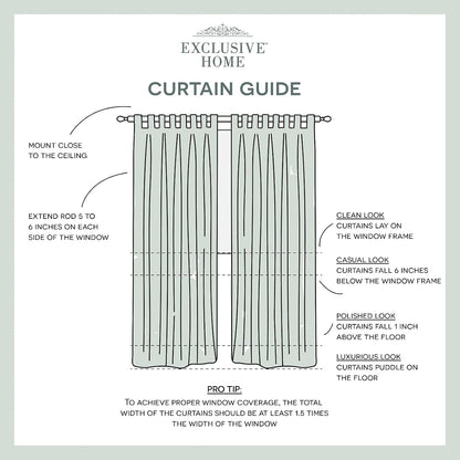 Exclusive Home Curtains - Par de Cortinas de Polipropileno Belga, Blanco Winter, 54x96, 1, 1