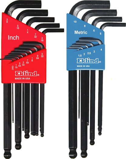 Eklind 13222 Llave Allen Allen de bola hexagonal, 22 piezas, 22 unidades