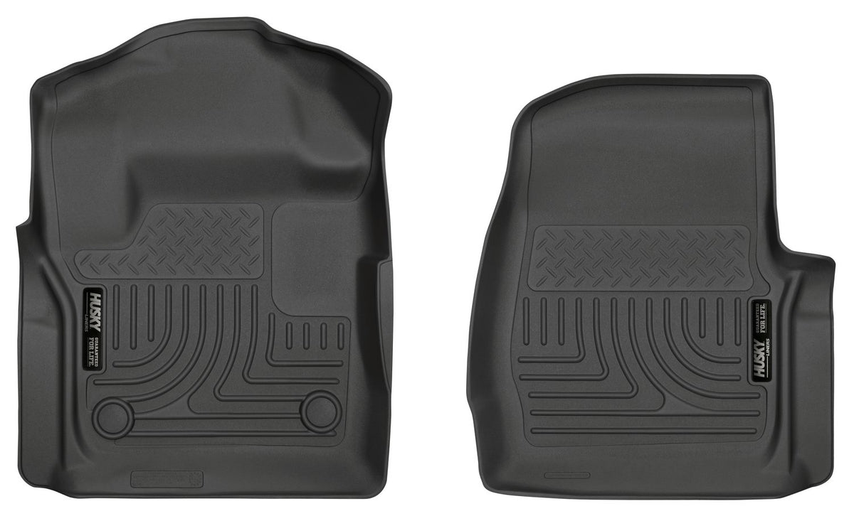 Husky Liners Weatherbeater - Alfombrillas para Cabina estándar Ford F-250/F-350 2017-2025 | Fila Delantera, 2 Piezas, Color Negro - 13311