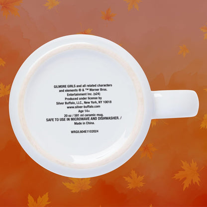 Silver Buffalo Gilmore Girls Luke's - Taza de cerámica para campista con estrellas huecas, 20 onzas