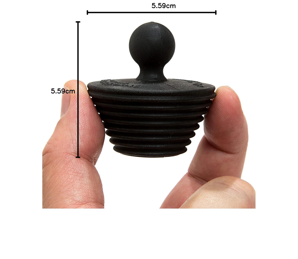 StopShroom - Juego de 2 Tapones universales para desagües de Lavabo de Tina y baño, Enchufe Negro, 2 Unidades
