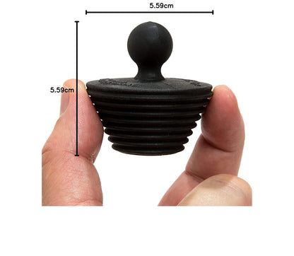StopShroom - Juego de 2 Tapones universales para desagües de Lavabo de Tina y baño, Enchufe Negro, 2 Unidades