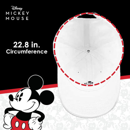 Concept One - Gorro de algodón Bordado de Mickey Mouse de Disney con ala Curvada