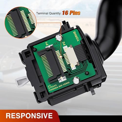 Nilight - Interruptor de señal de giro compatible con Ford 2015 2016 2017 2018 2019 F150 F-150 2017-2020 F-250 F-350 F-450 F-550 Super Duty Parabrisas Combinación Blinker