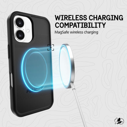 Pelican Protector - Funda magnética para iPhone 16, Compatible con MagSafe, Protección contra caídas de Grado MIL de 16 pies - Negro