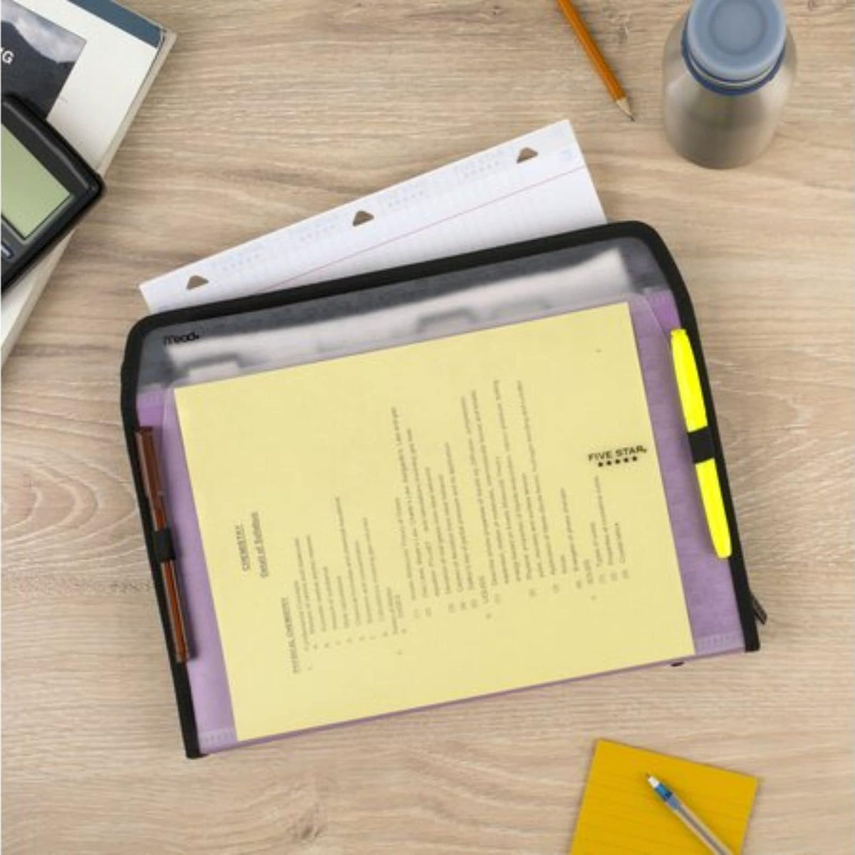 Five Star 72707 Carpeta archivadora expansible de 7 bolsillos personalizables, verde, 34.92 cm x 27.35 cm (13.75 x 10.75 cm)