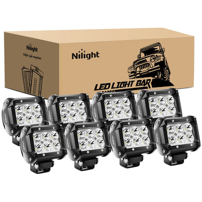 Nilight Barra de Luces LED de Trabajo para Todo Terreno, Varias Medidas - 4 pulgadas