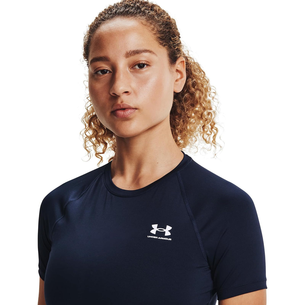 Under Armour Heatgear - Camiseta de compresión de Manga Corta Sudadera para Mujer