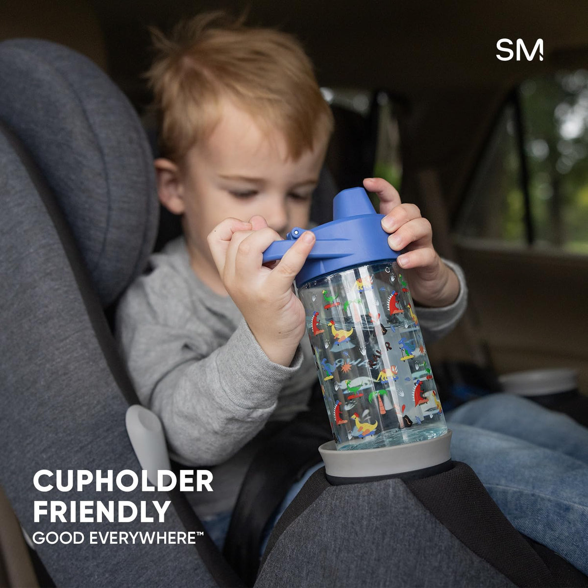 Simple Modern - Botella de agua de plástico Tritan Summit para niños, diseño de punto Disney de 12 onzas, sin BPA, con tapa cubierta a prueba de fugas, para niñas, niños y niños pequeños, puntada