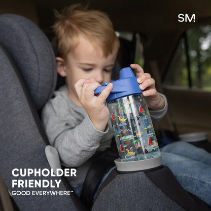 Simple Modern - Botella de agua de plástico Tritan Summit para niños, diseño de punto Disney de 12 onzas, sin BPA, con tapa cubierta a prueba de fugas, para niñas, niños y niños pequeños, puntada
