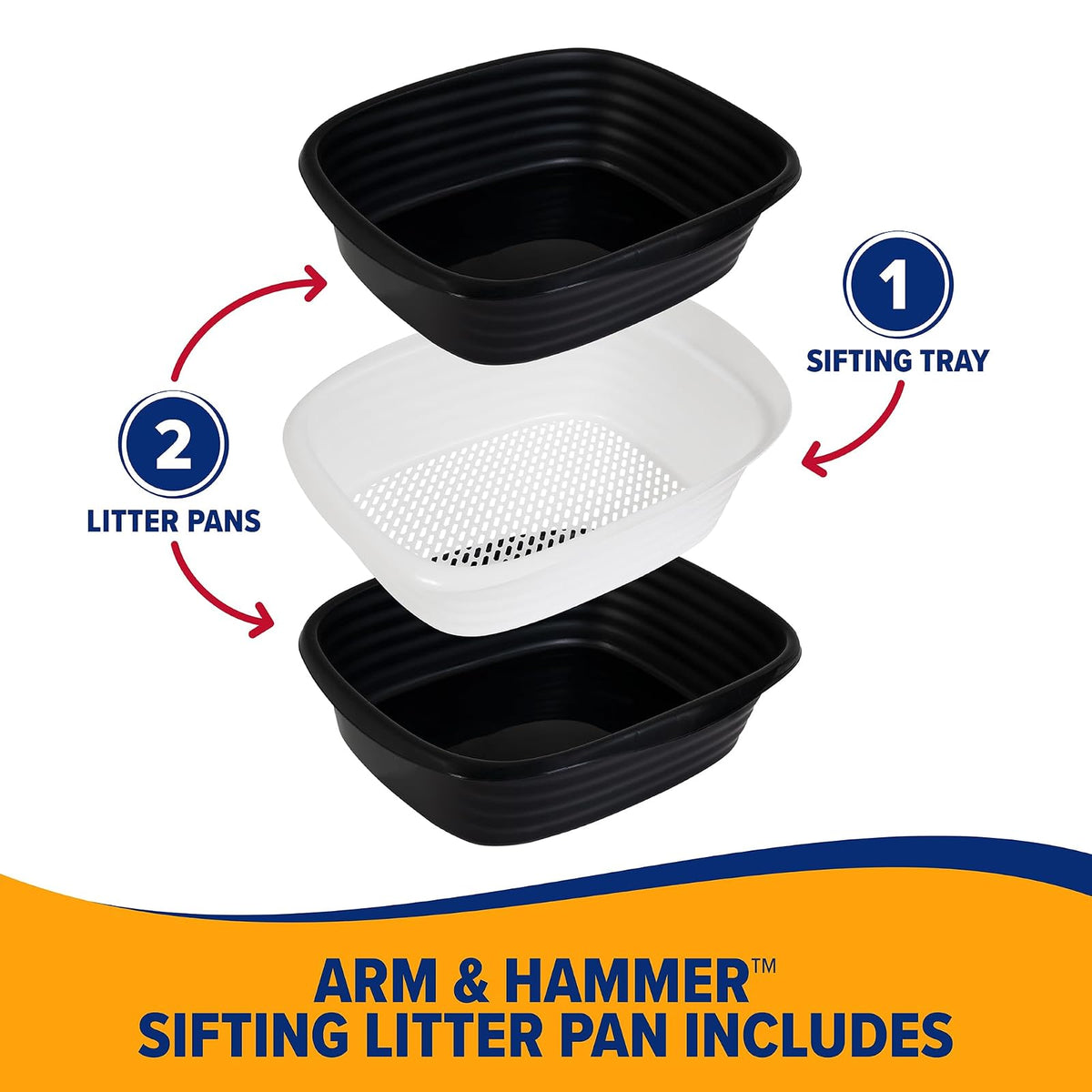 PETMATE - Cacerola grande con tamiz Arm & Hammer