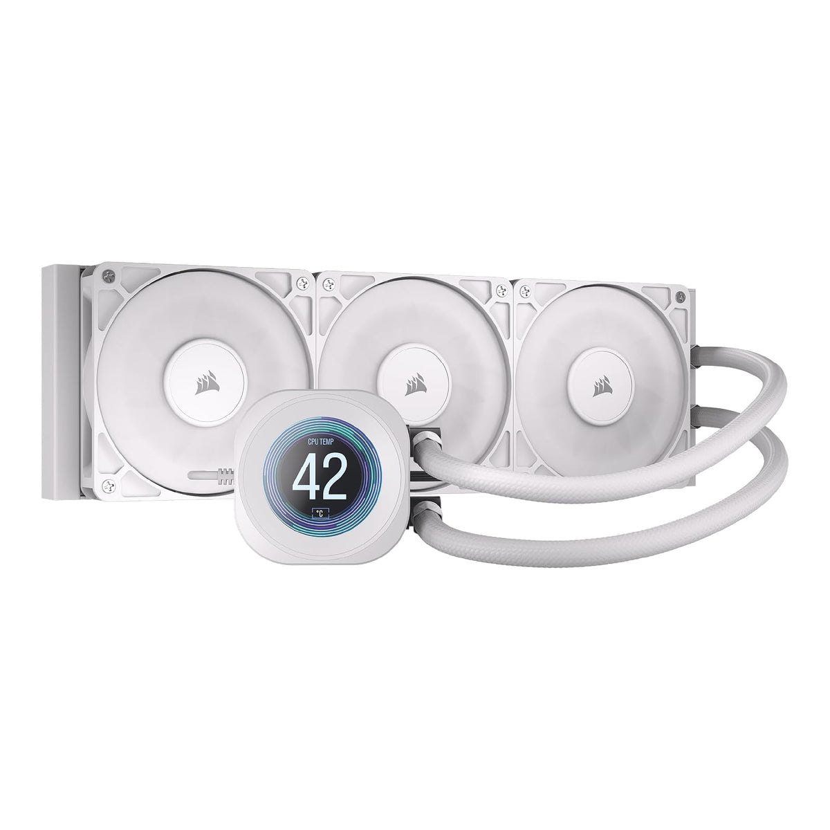 Corsair Nautilus 240 RS LCD Refrigeración Líquida para CPU 240mm, Blanco - 360mm AIO - Blanco