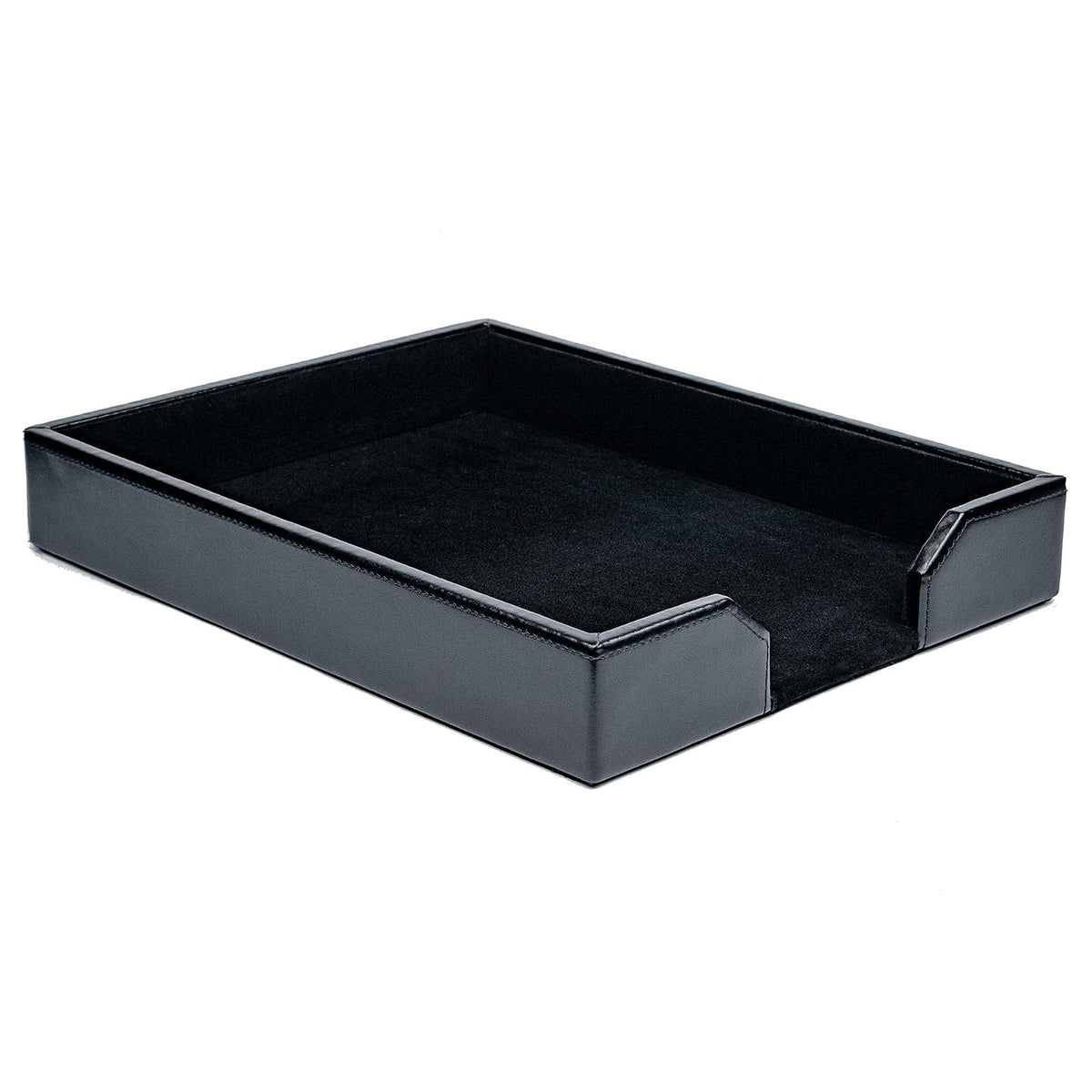Dacasso - Bandeja para Cartas (Piel), Color Negro