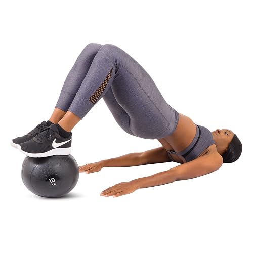 ProsourceFit Slam Medicine Balls 5, 10, 15, 20, 25, 30, 50lbs Smooth and Tread Textured Grip Dead Weight Balls for Strength and Conditioning Exercises, Cardio and Core Workouts