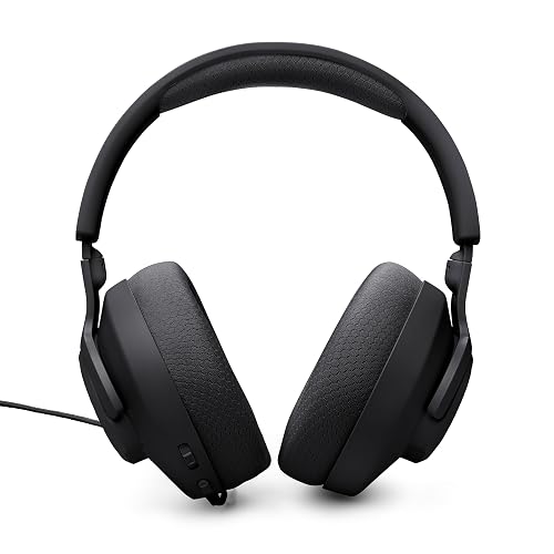JBL Quantum 100M2 - Audífonos alambricos integrales para Gaming con Cable y micrófono Extraible con opción de silenciar - Negro