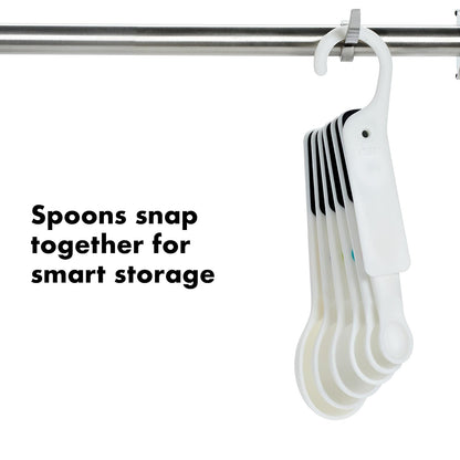 OXO Good Grips 6-Piece Plastic Measuring Spoons with added Scraper