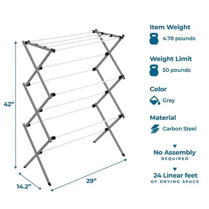 Honey-Can-Do DRY-09065 Tendedero Plegable de Acero
