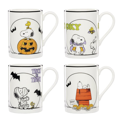 Lenox The Great Pumpkin Peanuts Plato Decorativo de Porcelana - Juego de 4 tazas