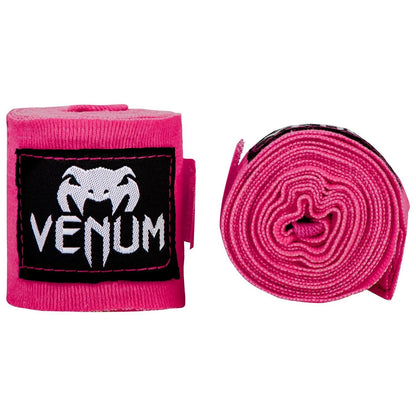 Venum Vendas de Boxeo de Algodón Elástico - Rosado neón - 4 m - Boxing Handwraps