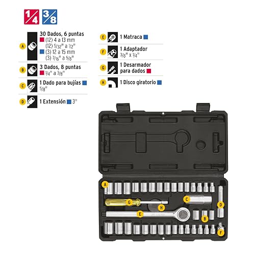 Pretul SET-39, Set de herramientas para mecánica, 39 piezas