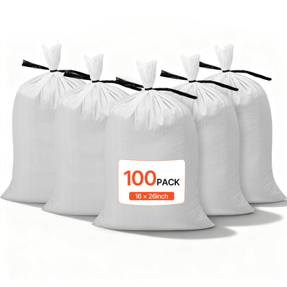 VEVOR Sacos de Arena Vacíos con Cintas, Resistentes a Rayos UV, 40 x 66 cm - Paquete de 100