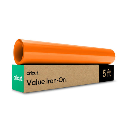 Cricut Value Iron-On Vinilo Termotransferible para Textil - Naranja
