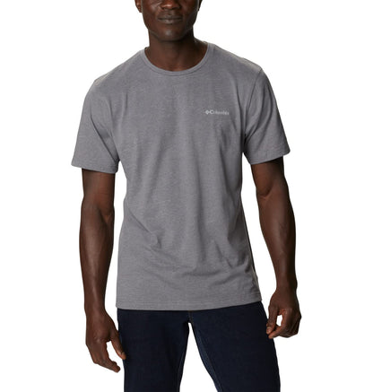 Columbia Thistletown Hills Camisa de Manga Corta para Senderismo, Hombre - City jaspeado gris - XXL
