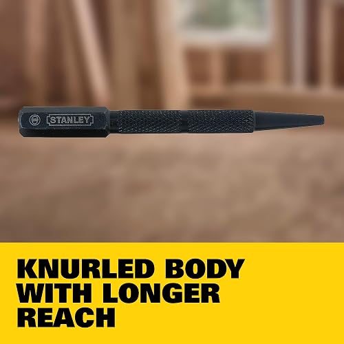 STANLEY Juego de Clavadores para puntillas y clavos por 3 piezas (58-230) | Juego de uñas, 3 piezas, cabeza cuadrada que evita rodar, acero endurecido, tamaños de punta 0.8, 1.6, 2.4 mm