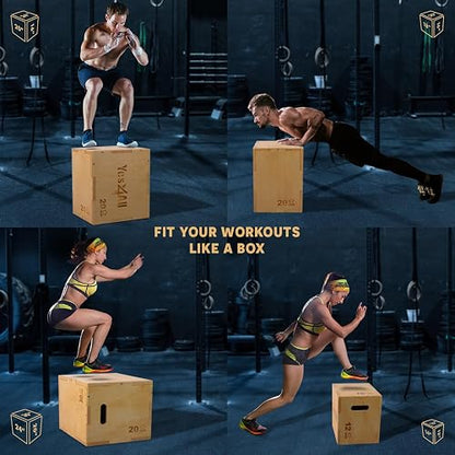 Yes4All Plataforma de Caja pliométrica para Gimnasio en casa y Entrenamiento al Aire Libre