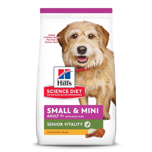 Hill's Science Diet Small Mini Croquetas para Perro Senior 7+ Pollo 5.7Kg | Croquetas Hill's para perro, pollo real, razas pequeñas, vitalidad senior, salud de órganos vitales, energía diaria