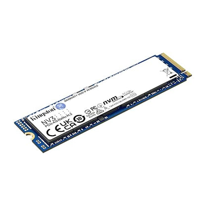 Kingston SSD NV3, Capacidad: 1000GB, Factor de Forma: M.2 2280, Interfaz: NVMe PCIe Gen 4.0 x 4 Carriles, Lectura: 6000MB/s y Escritura: 4000MB/s, SKU: SNV3S/1000G