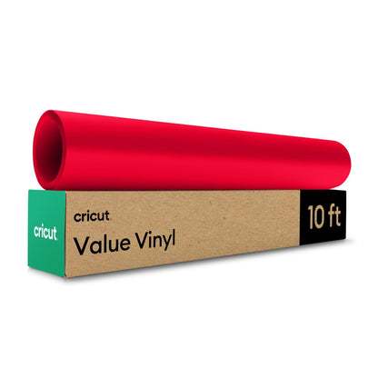 Cricut Vinilo Value 30.5 cm x 3 m, Colores Surtidos - Rojo (Matte)