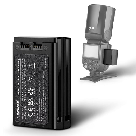 NEEWER 7.4V/2600mAh Batería Li-Ion de Repuesto para Flash Speedlite, Batería de Litio Compatible TTL Z1-C/S/N, Z2-C/S/N Z760-C/S/N Flash Speedlite, NB-Z1