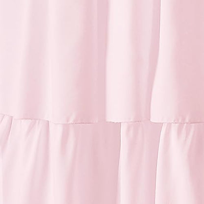 Panel de Cortina con Volantes y Bolsillo para Barra, 84 Pulgadas, Rosa, 1 Panel