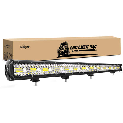 Nilight Barra de Luz LED de 4 Filas, Combo Spot y Flood, para Todoterreno - 37Inch Triple Row light bar