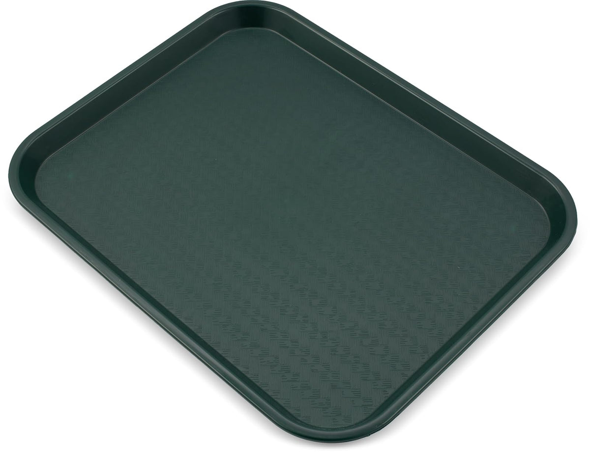 Carlisle Bandeja de Plástico para Cafetería, Antideslizante - Verde bosque - 17.9" x 14" x 1" - Cafe®