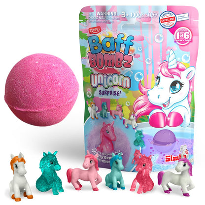 Zimpli Kids Bomba de Baño Sorpresa Dinosaurio con Figura - Unicornio