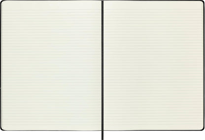 Moleskine Notebook, XXL, Ruled, Black, Hard Cover (8.5 X 11) | Cuaderno XXL de 8.5 x 11 pulgadas con 192 páginas rayadas para diario, toma de notas, planificación y proyectos creativos.