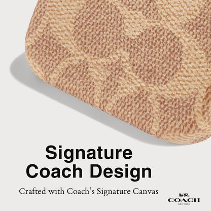 Coach Funda Delgada de Lona para iPhone 16 Pro MAX - Signature Tan