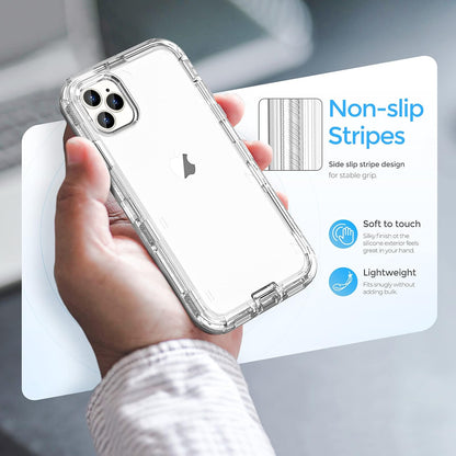 ORIbox - Funda Compatible con iPhone 13 Pro, Resistente a los Golpes, anticaídas, Transparente