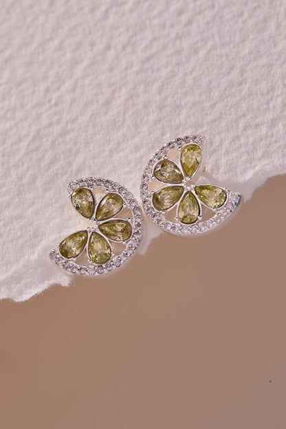 Alex and Ani Margarita Lime Stud Earring