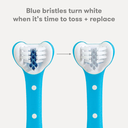 Frida Baby | Cepillo de Dientes de Triple Ángulo para Niños de 2 años o más | Color Azul | 1 pza