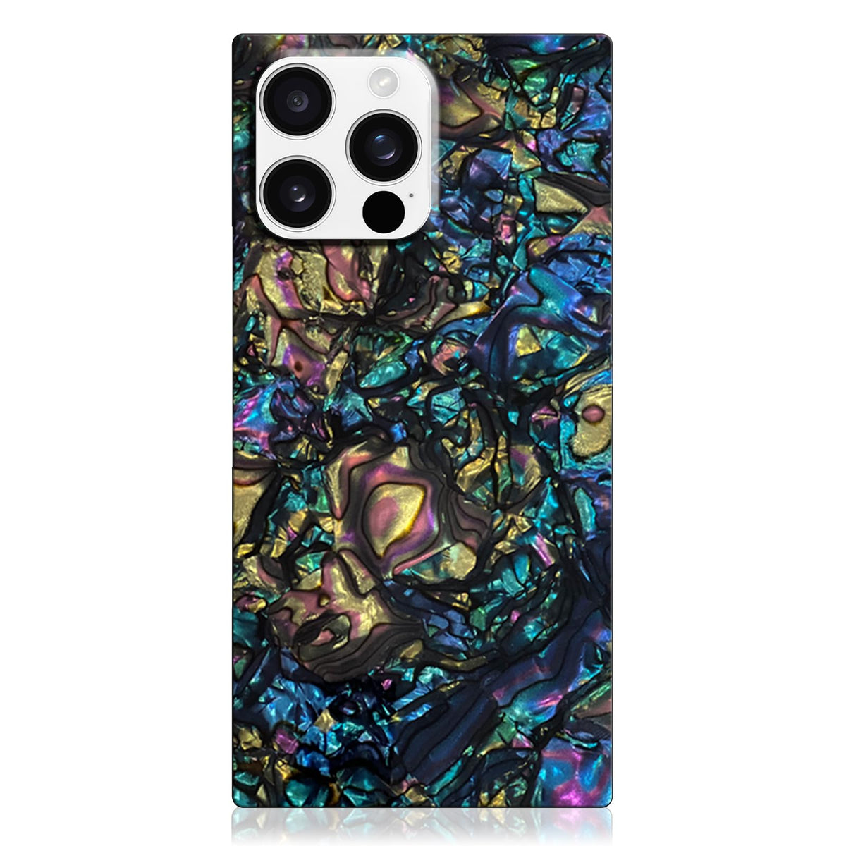 FLAUNT Funda Protectora Cuadrada para iPhone 16 Pro Max, Compatible con MagSafe - iPhone 16 Pro - Concha de Abalone