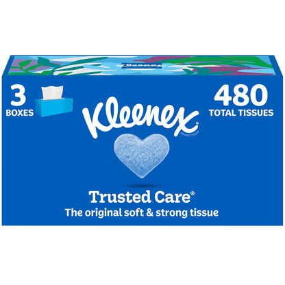 Kleenex Trusted Care - Pañuelos faciales, caja rectangular