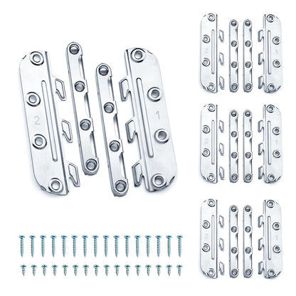 Powertec Soportes para Riel de Cama con Accesorios de Montaje - 1 Count (Pack of 1) - Soporte de cama, 8 unidades