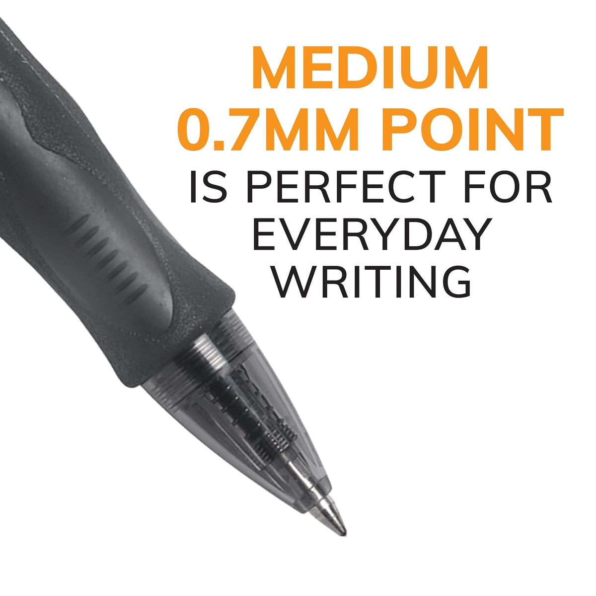 BIC Velocity Retractable Gel Pen, Refillable, Medium Point (0.7 mm), Blue, 12 Pens