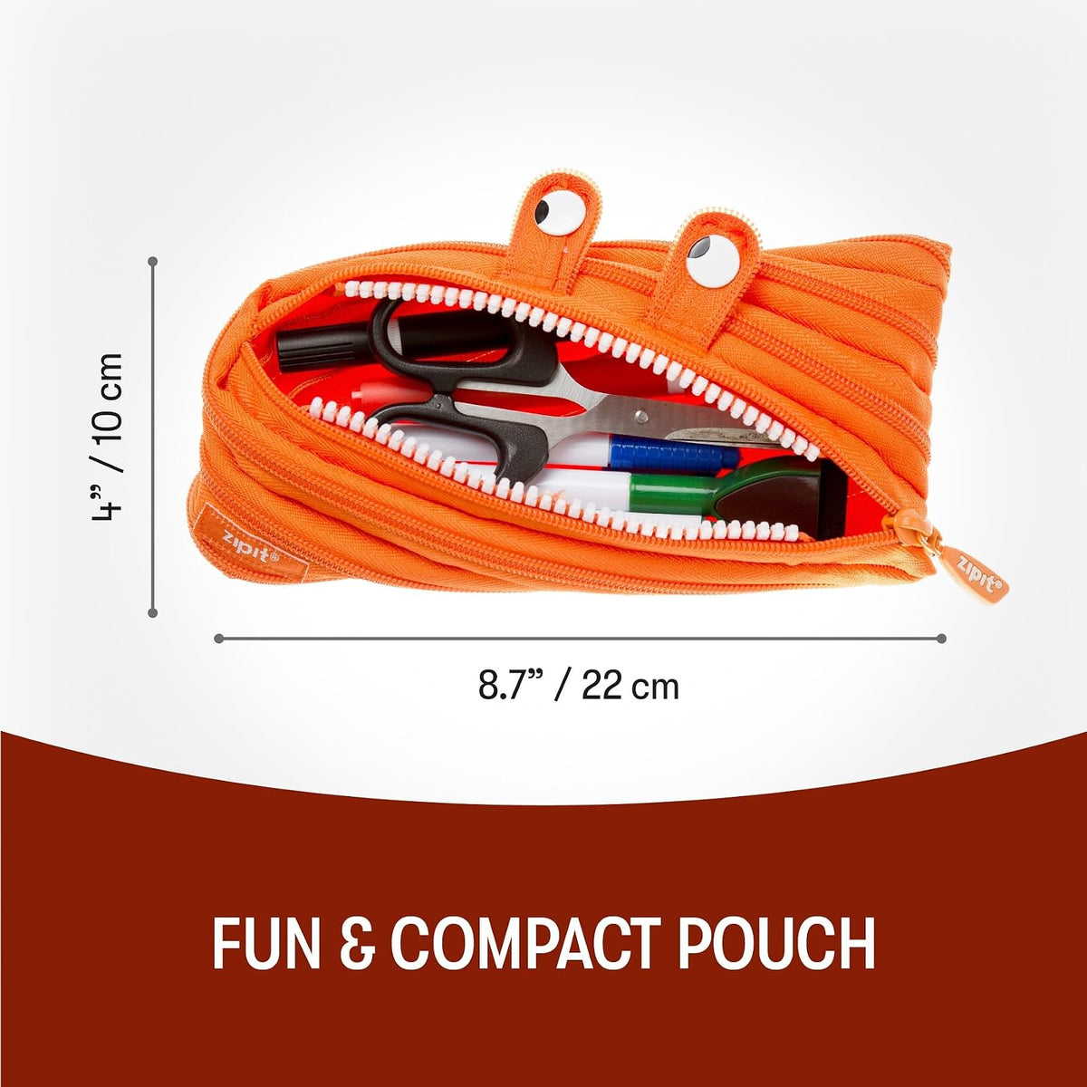 Zipit ZTM-GE-1 Monster Pencil Case - Orange