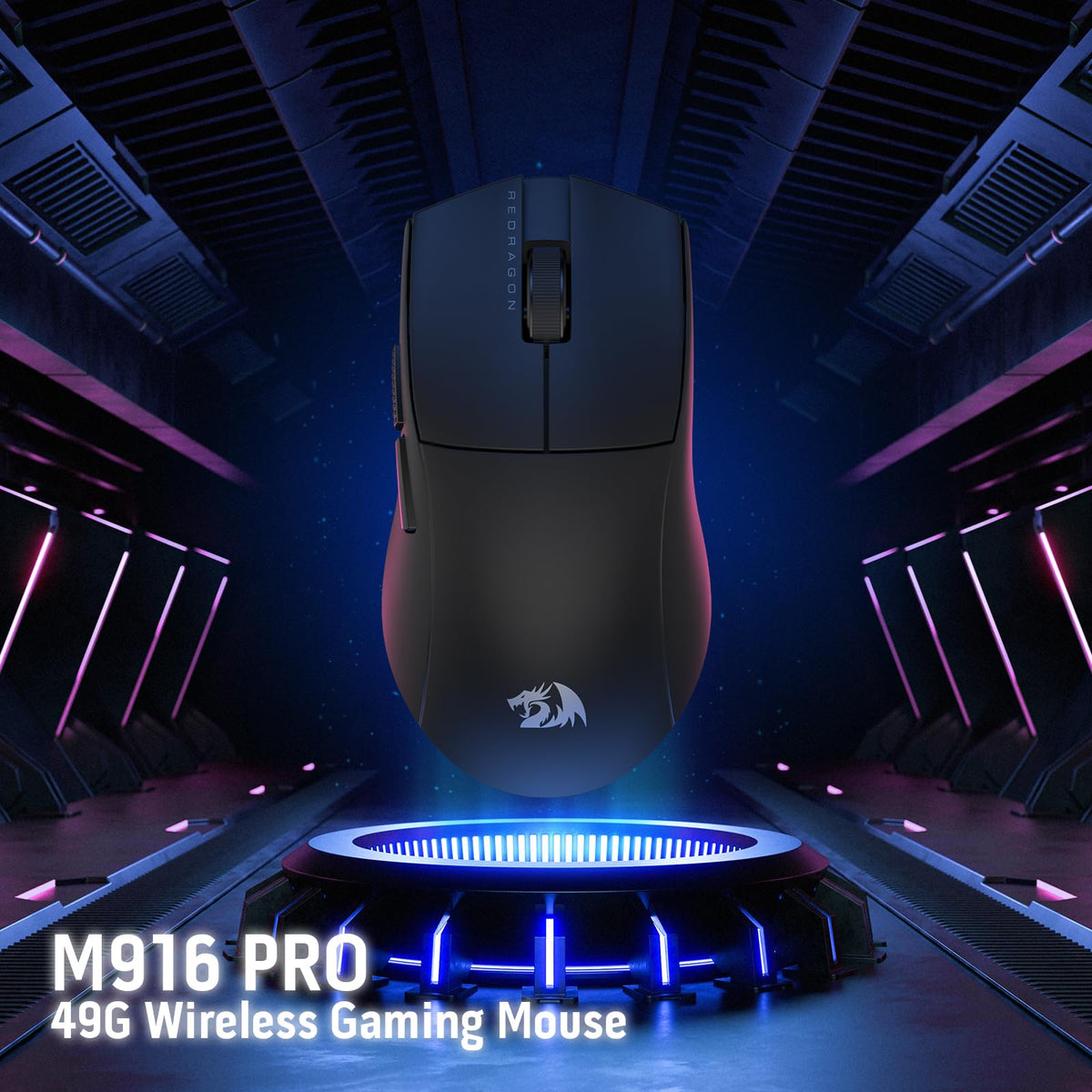 Redragon Mouse Gamer K1ng, Triple Conexión, 26,000 dpi 49 Gramos, Inalámbrico, Cableado, Bluetooth.